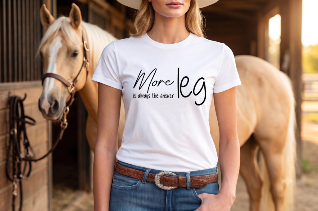 T-shirt "More leg is always the answer"