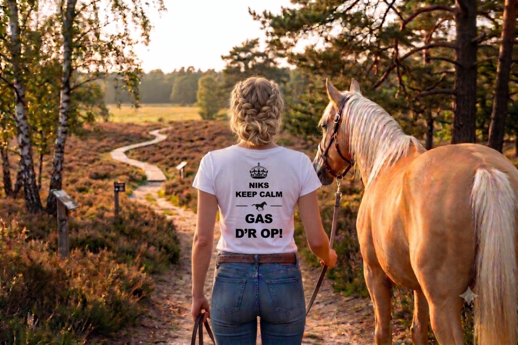 T-shirt "Niks keep calm – gas d'r op!"