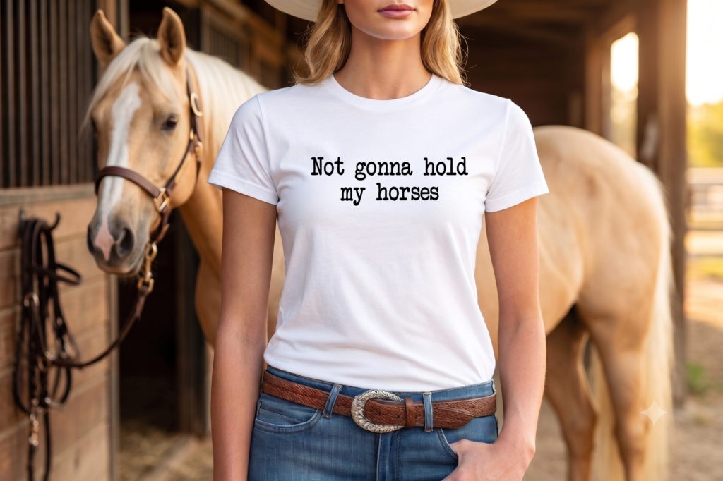 T-shirt "Not gonna hold my horses"