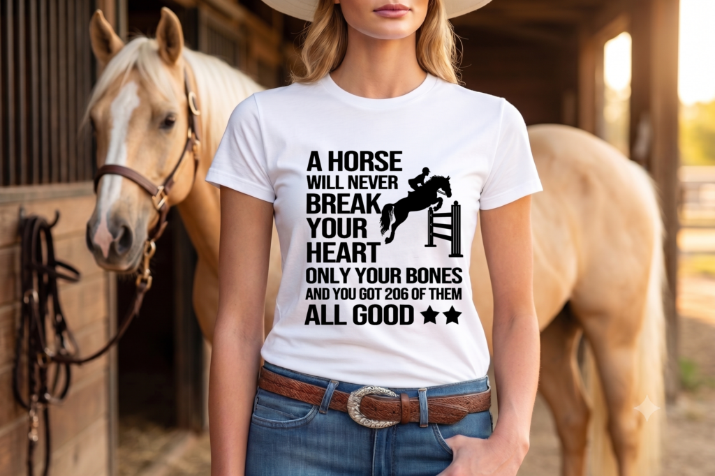 T-shirt "A horse will never break your heart"