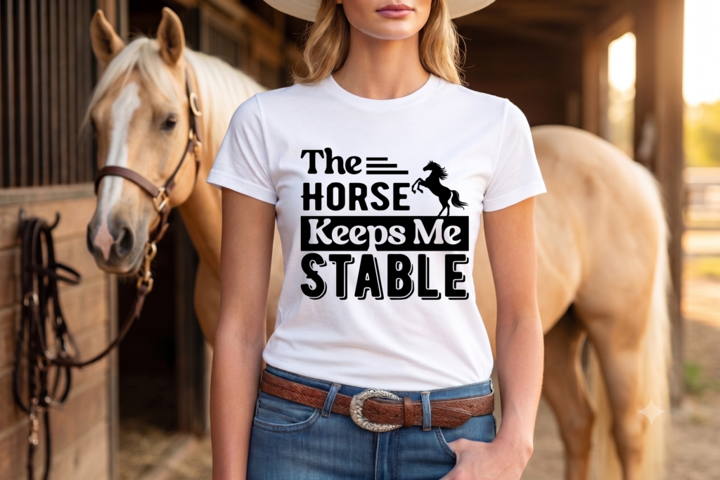 T-shirt "The horse keeps me stable"