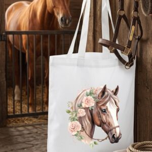 Tote bag paard met rozen - VocuZ Studio