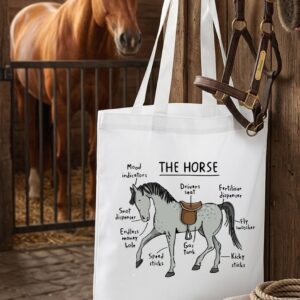 Tote bag The Horse - grappige paardenanatomie - VocuZ Studio